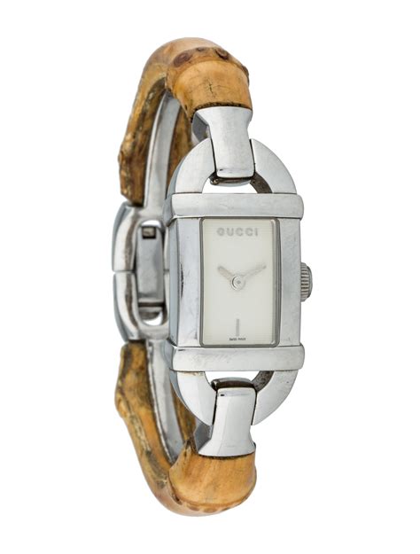 gucci watch with bamboo strap|gucci bamboo watch price.